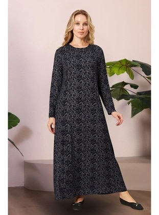 Navy Blue - Modest Dress - Ferace