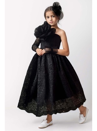 Black - Girls` Dress - Riccotarz