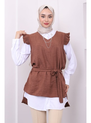 Milky Brown - Unlined - Suit - İmaj Butik