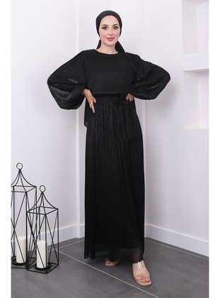 Black - Fully Lined - Modest Evening Dress - İmaj Butik