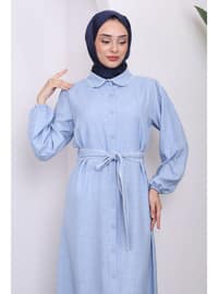 Baby Blue - Unlined - Modest Dress