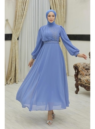 Indigo - Modest Evening Dress - Hakimoda