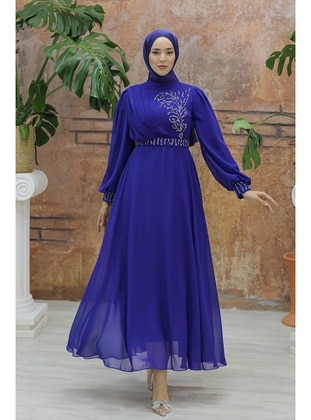 Saxe Blue - Modest Evening Dress - Hakimoda