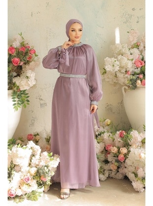 Lilac - 1000gr - Modest Evening Dress - Hakimoda