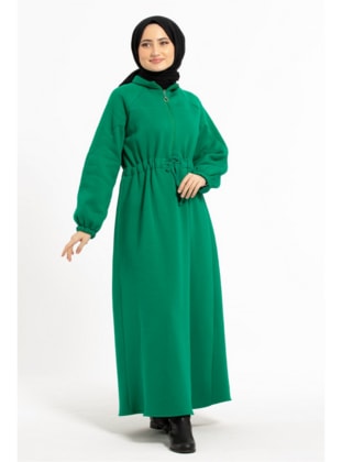 Green - Modest Dress - Sevitli