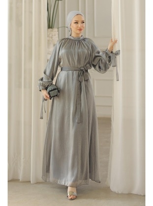 Anthracite - 1000gr - Modest Evening Dress - Hakimoda