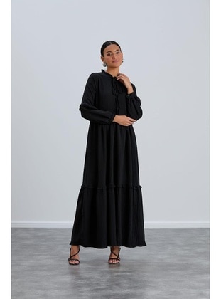 Black - Modest Dress - Maymara