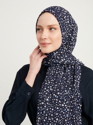 Navy Blue - Shawl - ŞALESS