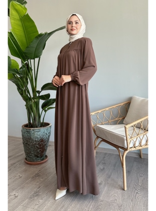 Light Coffe Brown - Abaya - InStyle