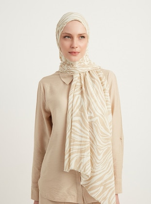 Beige - Shawl - ŞALESS