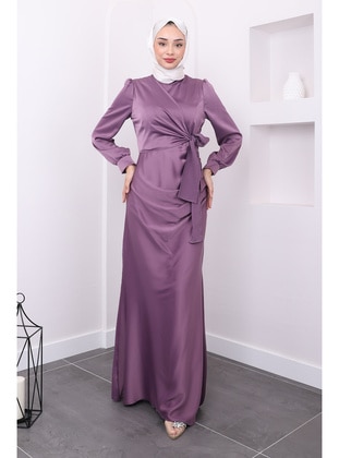 Dusty Rose - Fully Lined - Modest Evening Dress - İmaj Butik