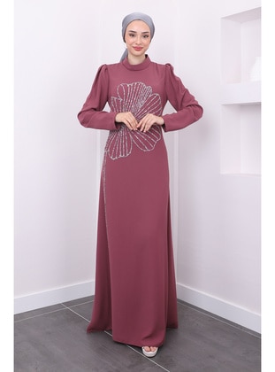 Dusty Rose - Fully Lined - Modest Evening Dress - İmaj Butik