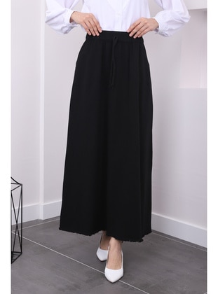 Black - Fully Lined - Skirt - İmaj Butik