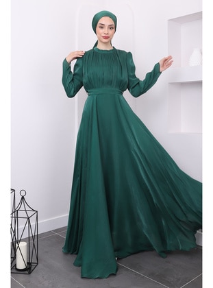 Emerald - Fully Lined - Modest Evening Dress - İmaj Butik