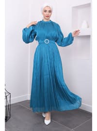 Green - Modest Evening Dress