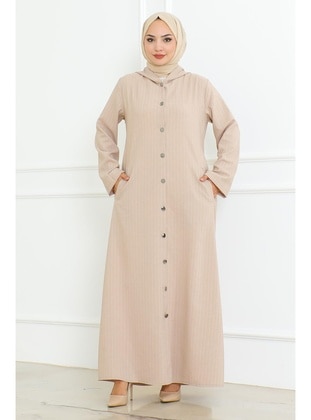 Beige - Modest Dress - Misskayle