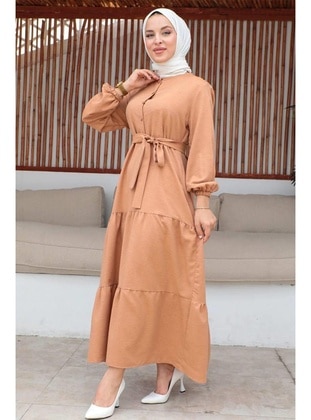 Camel - Modest Dress - Misskayle