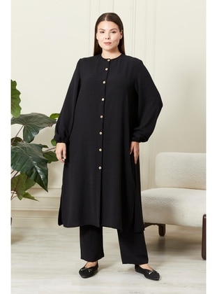 Black - Plus Size Suit - Ferace