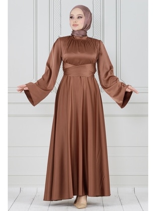 Brown - 1000gr - Evening Dresses - Sevitli