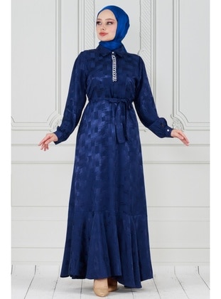 Navy Blue - 1000gr - Evening Dresses - Sevitli