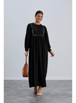 Black - Modest Dress - Maymara