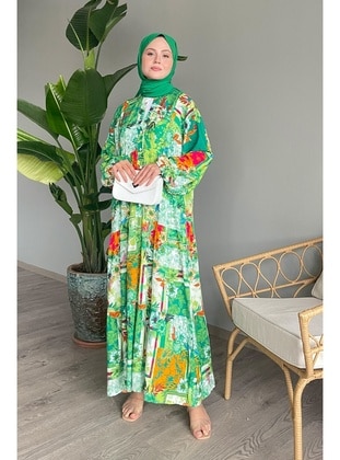 Green - Modest Dress - InStyle