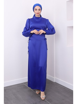 Saxe Blue - Fully Lined - Modest Evening Dress - İmaj Butik