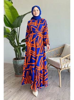 Orange - Modest Dress - InStyle