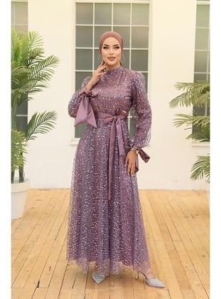 Lilac - Modest Evening Dress - Hakimoda