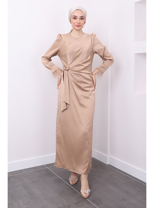 Mink - Fully Lined - Modest Evening Dress - İmaj Butik