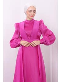 Fuchsia - Fully Lined - Modest Evening Dress