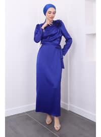 Saxe Blue - Fully Lined - Modest Evening Dress