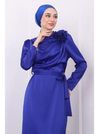 Saxe Blue - Fully Lined - Modest Evening Dress