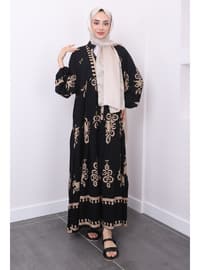 Black - Unlined - Modest Dress