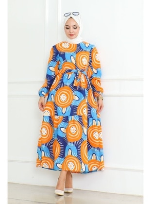 Orange - Modest Dress - Bestenur