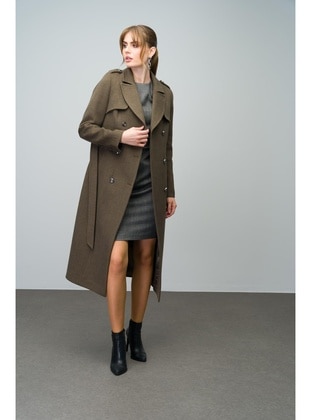 Khaki - Coat - Olcay