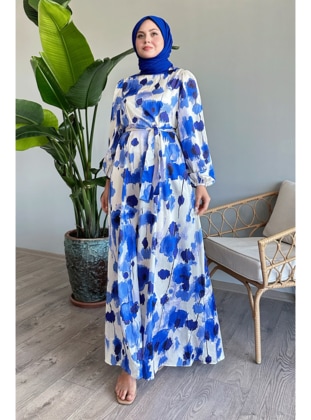 Blue - Modest Dress - InStyle