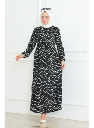 Black - Modest Dress - Bestenur