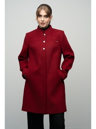 Burgundy - Coat - Olcay