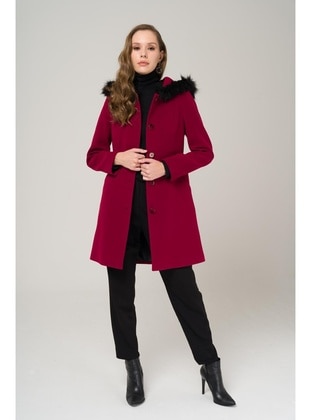 Burgundy - Coat - Olcay