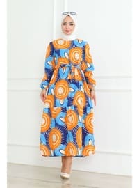 Orange - Modest Dress