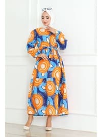 Orange - Modest Dress