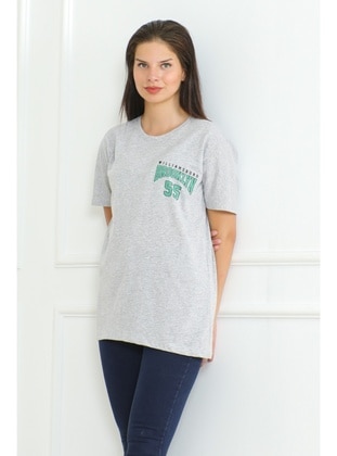 Grey - T-Shirt - Bestenur