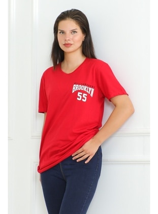 Red - T-Shirt - Bestenur