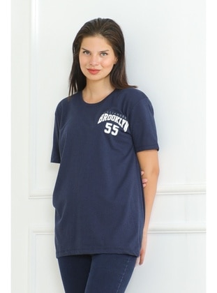 Navy Blue - T-Shirt - Bestenur