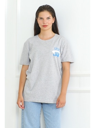 Grey - T-Shirt - Bestenur