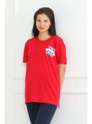 Red - T-Shirt - Bestenur