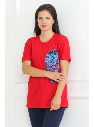 Red - T-Shirt - Bestenur