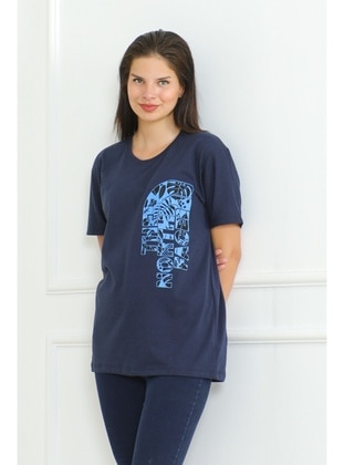 Navy Blue - T-Shirt - Bestenur