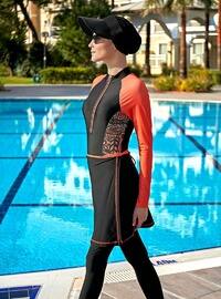 Black - Printed - Burkini